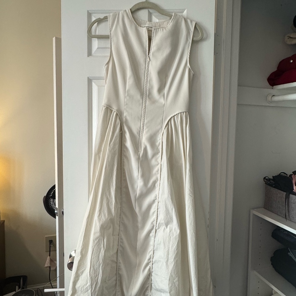 Commense Cream Sleeveless Maxi Dress
